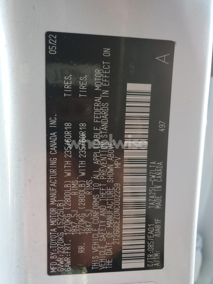 Photo 13 of 2022 LEXUS NX 350 (VIN 2T2GGCEZ0NC002259)