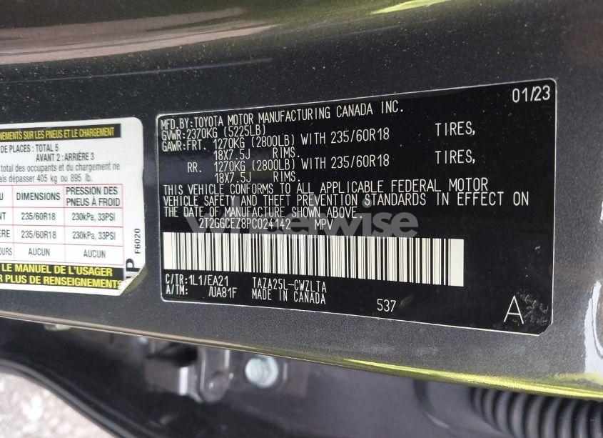 Photo 9 of 2023 Lexus Nx 350 PREMIUM (VIN 2T2GGCEZ8PC024142)