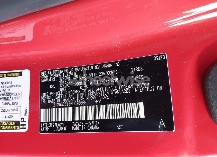 Photo 9 of 2023 Lexus Nx 350 PREMIUM (VIN 2T2GGCEZ8PC026666)