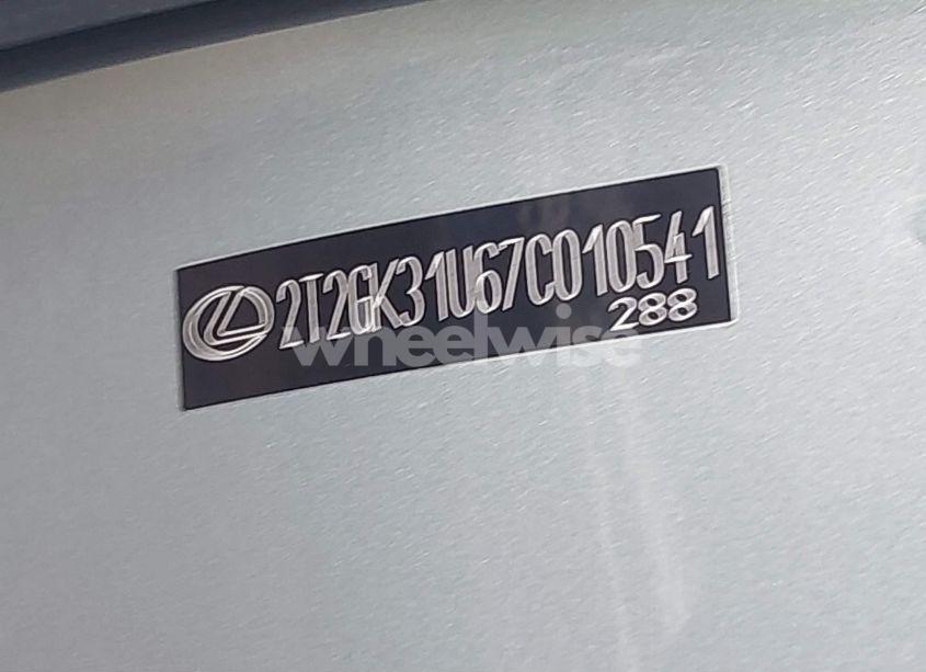 Photo 9 of 2007 Lexus Rx 350 (VIN 2T2GK31U67C010541)