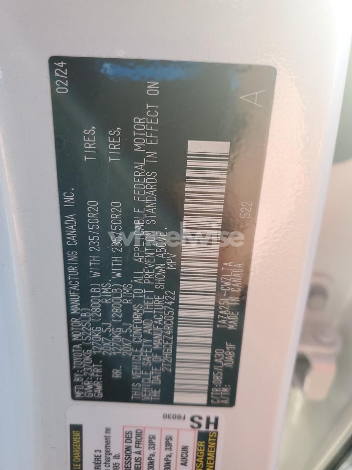 Photo 13 of 2024 LEXUS NX 350 LUXURY (VIN 2T2HGCEZ4RC057422)