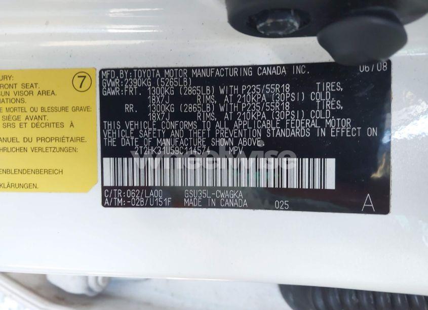 Photo 9 of 2009 Lexus Rx 350 (VIN 2T2HK31U59C114574)