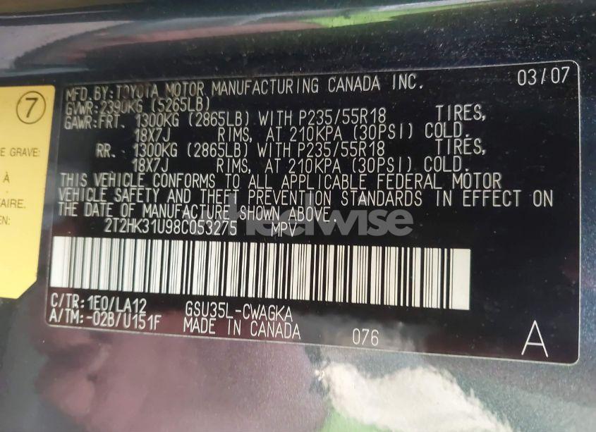 Photo 9 of 2008 Lexus Rx 350 (VIN 2T2HK31U98C053275)