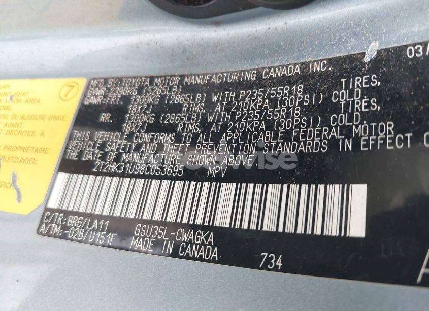 Photo 9 of 2008 Lexus Rx 350 (VIN 2T2HK31U98C053695)