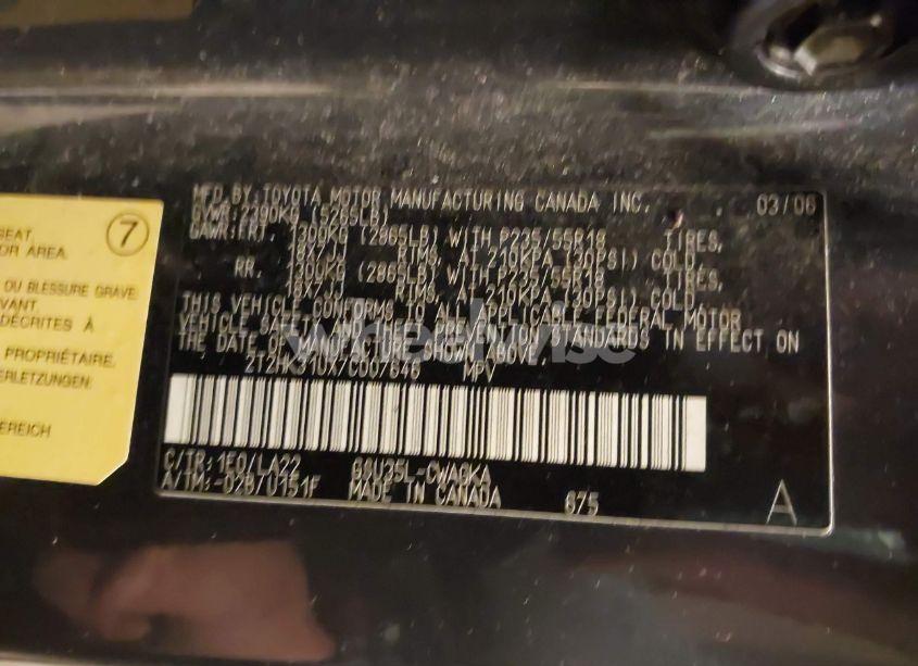 Photo 9 of 2007 Lexus Rx 350 (VIN 2T2HK31UX7C007646)