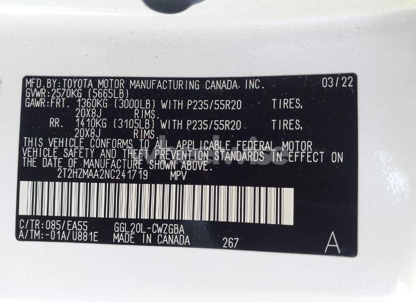 Photo 9 of 2022 Lexus Rx 350 (VIN 2T2HZMAA2NC241719)