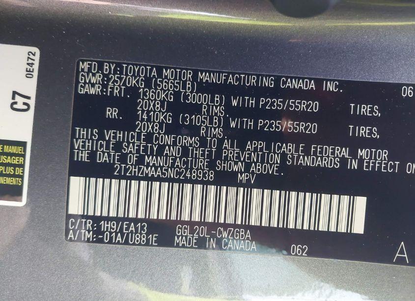 Photo 9 of 2022 Lexus Rx 350 (VIN 2T2HZMAA5NC248938)