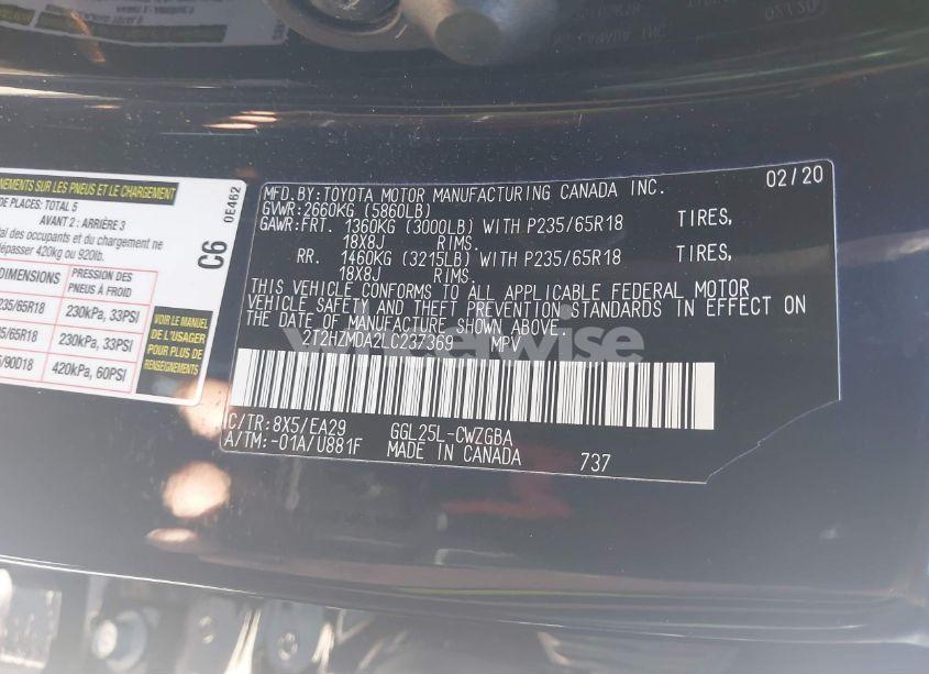 Photo 9 of 2020 Lexus Rx 350 (VIN 2T2HZMDA2LC237369)