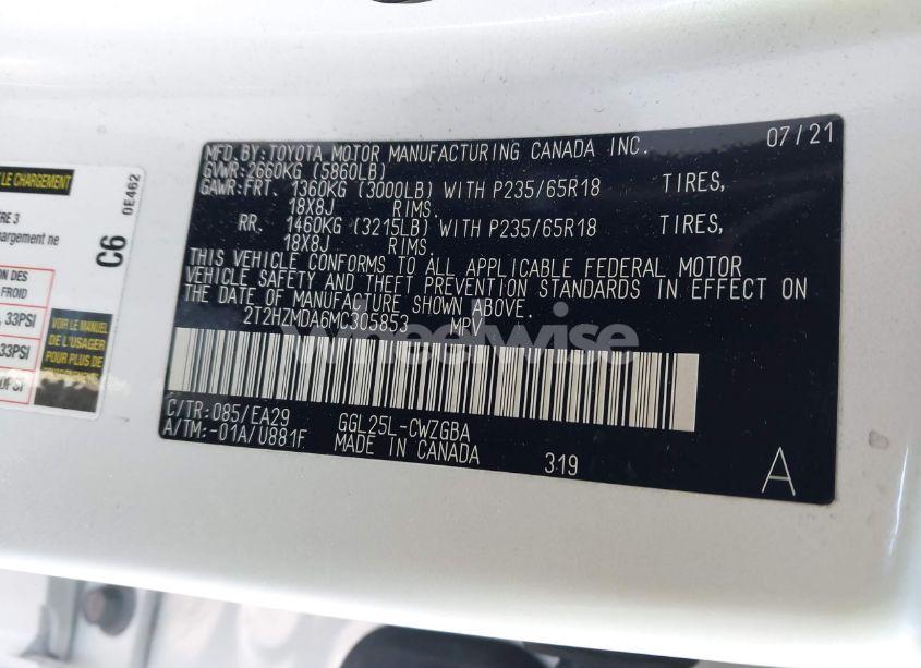 Photo 9 of 2021 Lexus Rx 350 (VIN 2T2HZMDA6MC305853)