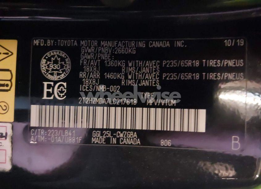 Photo 9 of 2020 Lexus Rx 350 (VIN 2T2HZMDA7LC217618)