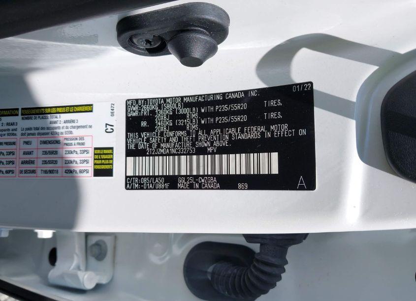 Photo 9 of 2022 Lexus Rx 350 (VIN 2T2JZMDA1NC332753)