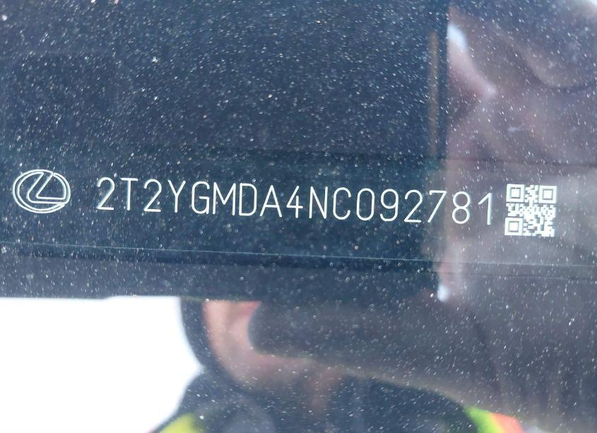 Photo 9 of 2022 Lexus Rx 450H F SPORT HANDLING (VIN 2T2YGMDA4NC092781)