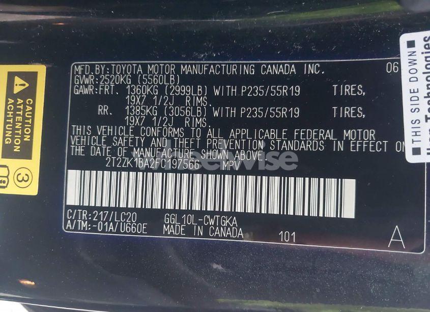 Photo 9 of 2015 Lexus Rx 350 (VIN 2T2ZK1BA2FC197566)