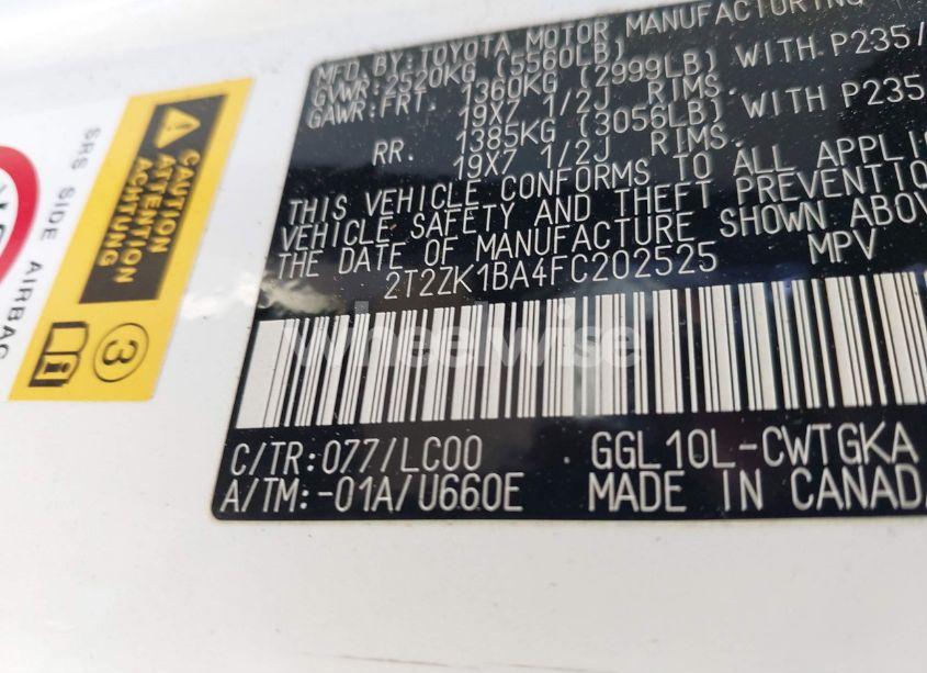 Photo 9 of 2015 Lexus Rx 350 (VIN 2T2ZK1BA4FC202525)