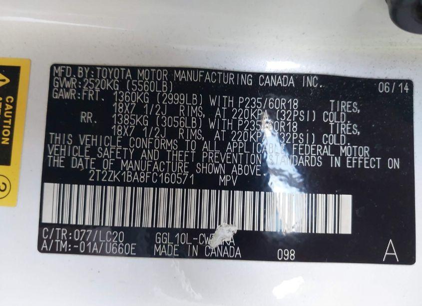 Photo 9 of 2015 Lexus Rx 350 (VIN 2T2ZK1BA8FC160571)