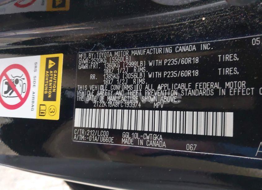 Photo 9 of 2015 Lexus Rx 350 (VIN 2T2ZK1BA8FC193974)