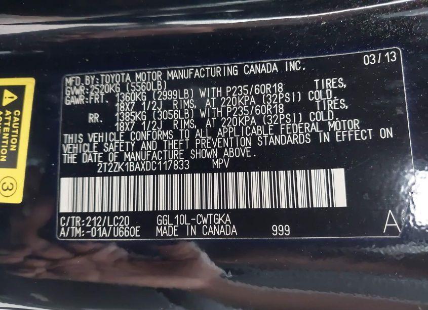 Photo 9 of 2013 Lexus Rx 350 (VIN 2T2ZK1BAXDC117833)