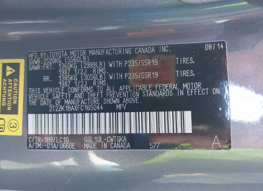 Photo 9 of 2015 Lexus Rx 350 (VIN 2T2ZK1BAXFC165044)