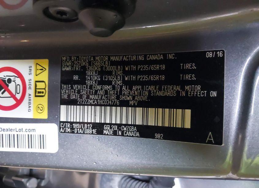 Photo 9 of 2017 Lexus Rx 350 (VIN 2T2ZZMCA1HC034776)