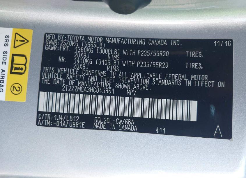 Photo 9 of 2017 Lexus Rx 350 (VIN 2T2ZZMCA3HC045861)