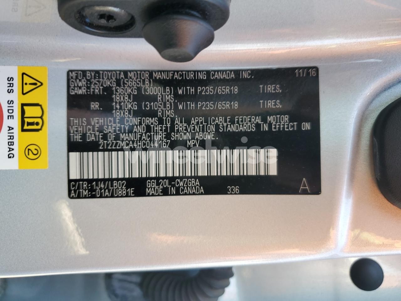 Photo 13 of 2017 LEXUS RX 350 BASE (VIN 2T2ZZMCA4HC044167)