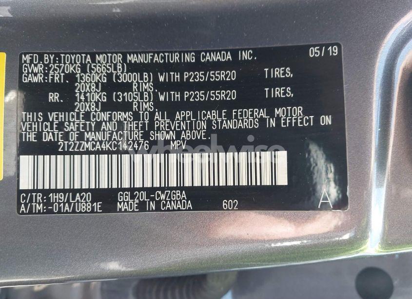 Photo 9 of 2019 Lexus Rx 350 (VIN 2T2ZZMCA4KC142476)