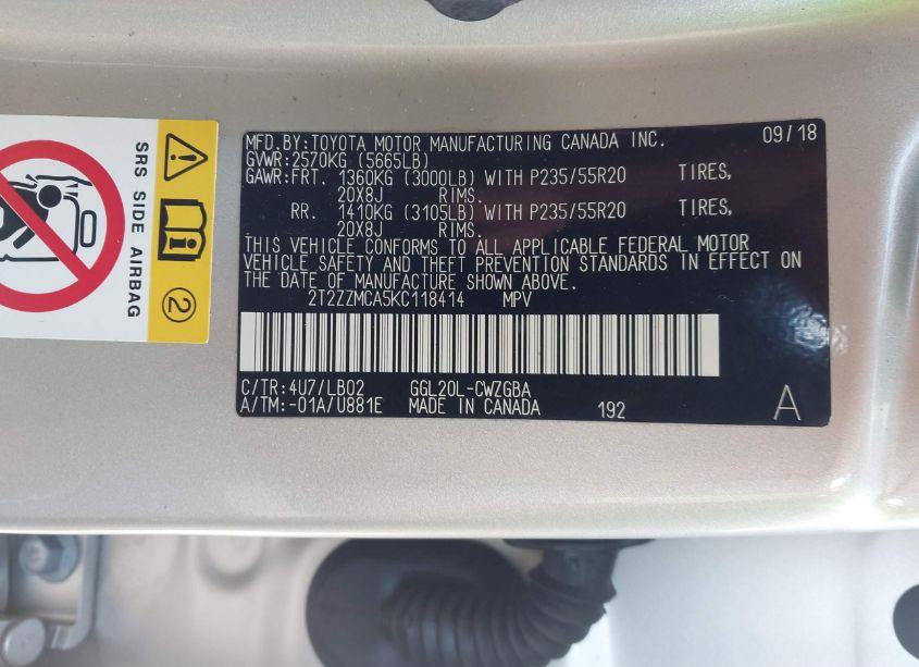 Photo 9 of 2019 Lexus Rx 350 (VIN 2T2ZZMCA5KC118414)