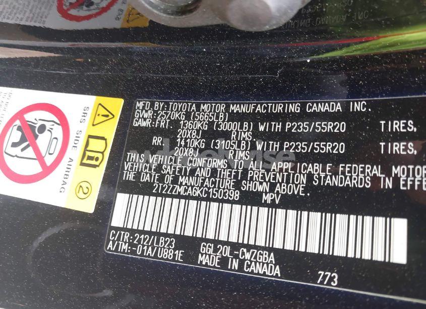 Photo 9 of 2019 Lexus Rx 350 (VIN 2T2ZZMCA6KC150398)