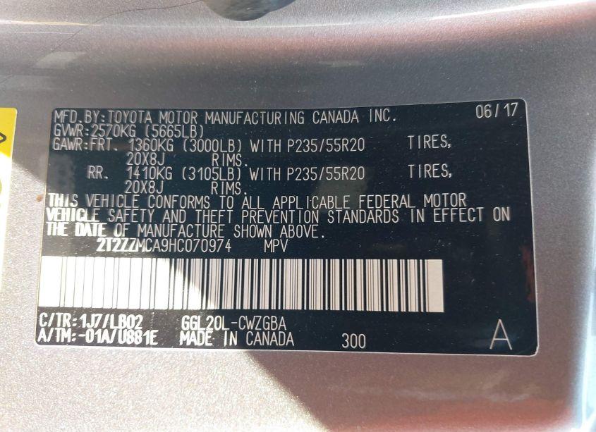 Photo 9 of 2017 Lexus Rx 350 (VIN 2T2ZZMCA9HC070974)