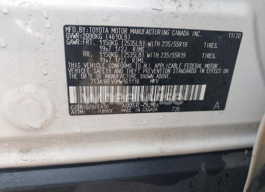 Photo 9 of 2021 Toyota Rav4 XLE PREMIUM (VIN 2T3A1RFV0MW161118)