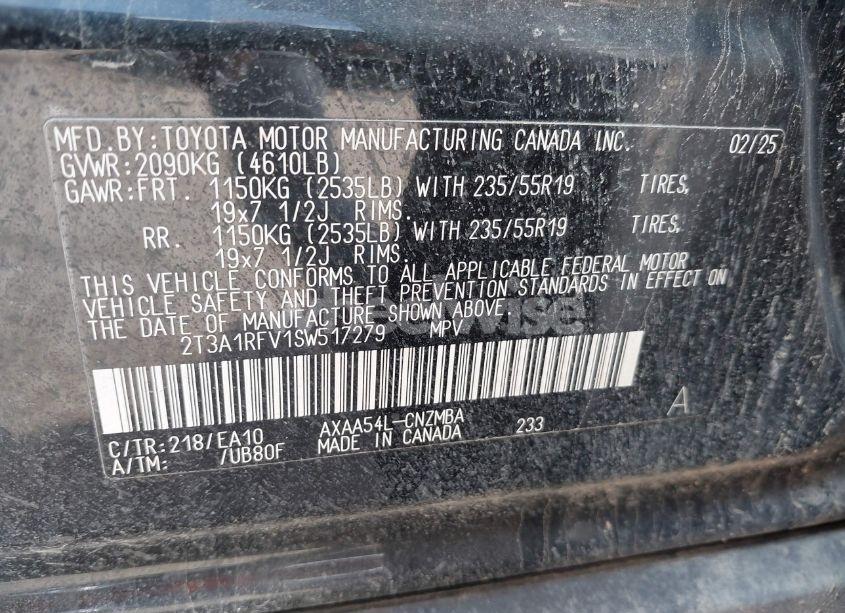 Photo 9 of 2025 Toyota Rav4 XLE PREMIUM (VIN 2T3A1RFV1SW517279)