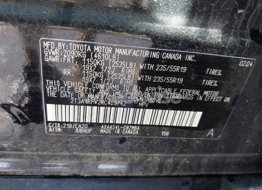 Photo 9 of 2024 Toyota Rav4 XLE PREMIUM (VIN 2T3A1RFV2RC429742)