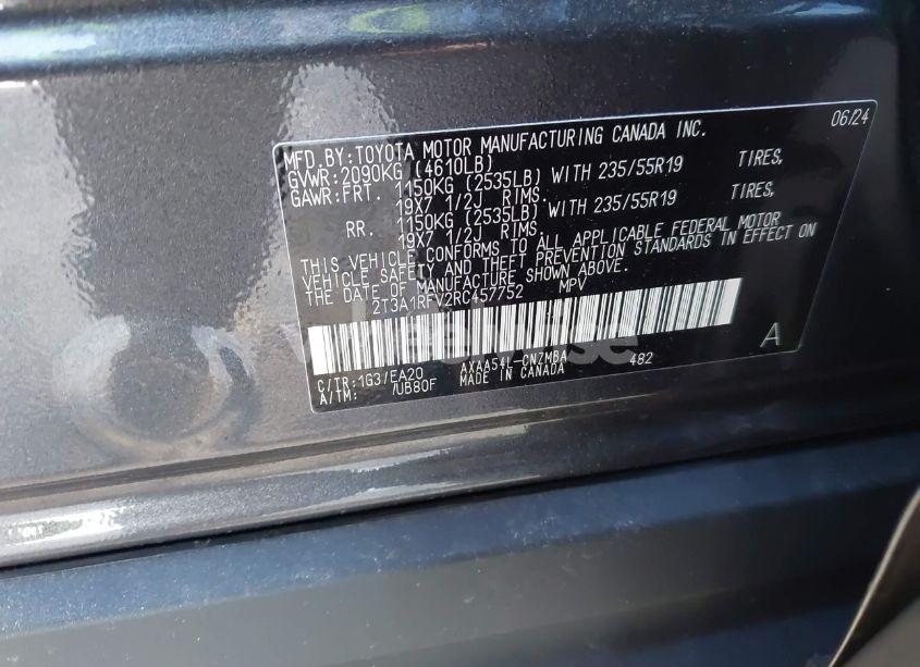 Photo 9 of 2024 Toyota Rav4 XLE PREMIUM (VIN 2T3A1RFV2RC457752)