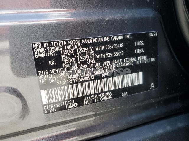 Photo 4 of 2024 TOYOTA RAV4 XLE PREMIUM (VIN 2T3A1RFV2RW480513)