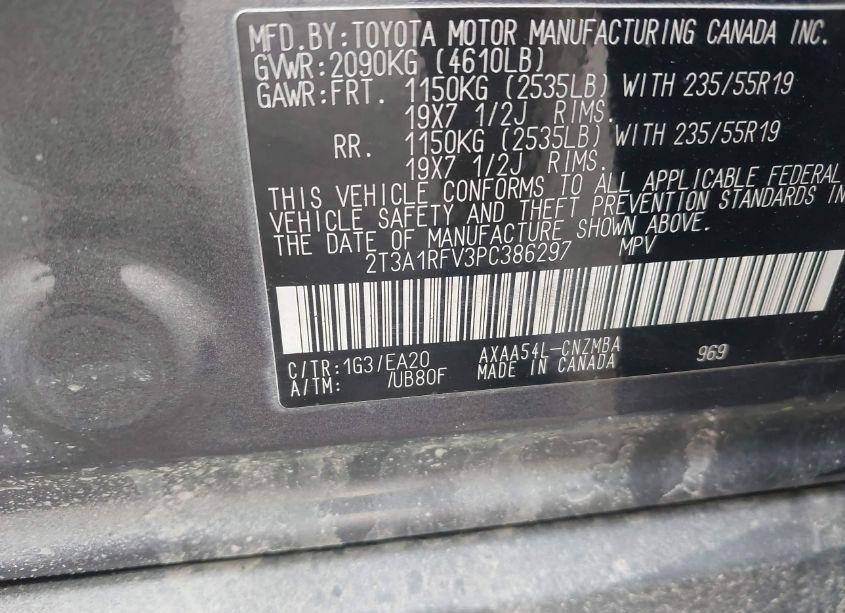 Photo 9 of 2023 Toyota Rav4 XLE PREMIUM (VIN 2T3A1RFV3PC386297)