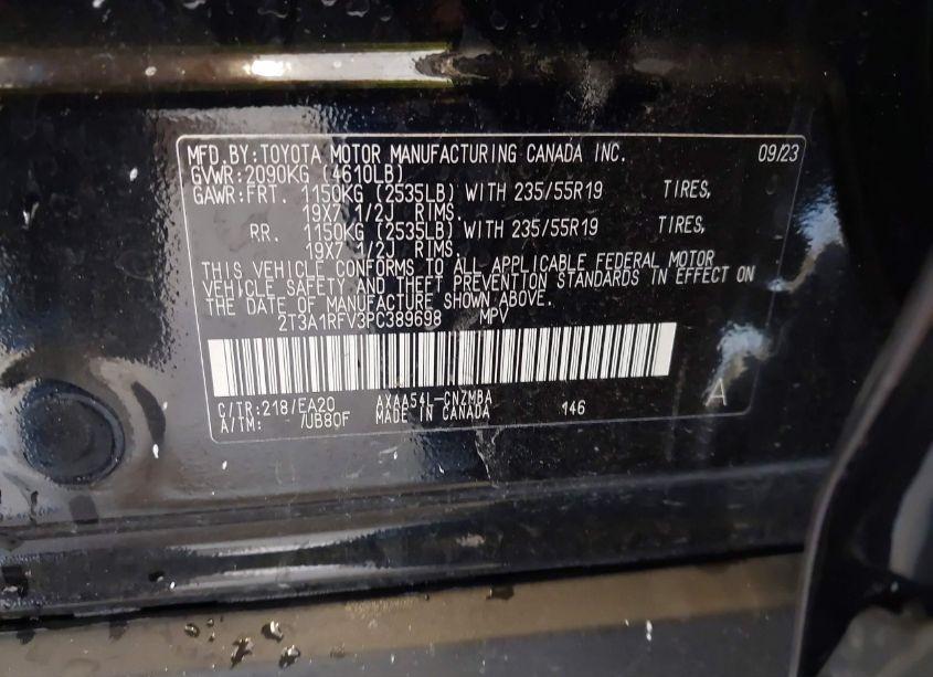 Photo 9 of 2023 Toyota Rav4 XLE PREMIUM (VIN 2T3A1RFV3PC389698)