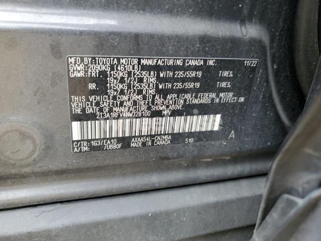 2022 TOYOTA RAV4 XLE PREMIUM (VIN 2T3A1RFV4NW328100) main photo