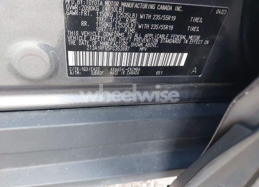 Photo 9 of 2023 Toyota Rav4 XLE PREMIUM (VIN 2T3A1RFV5PC353687)