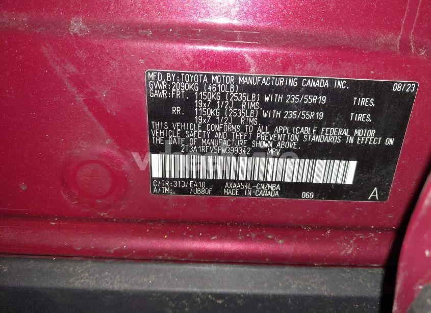 Photo 9 of 2023 Toyota Rav4 XLE PREMIUM (VIN 2T3A1RFV5PW399342)