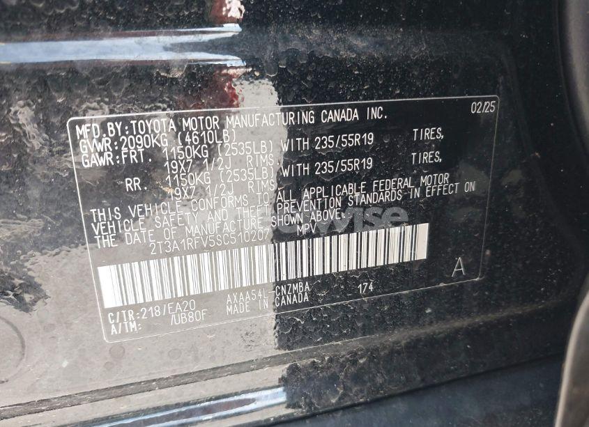 Photo 9 of 2025 Toyota Rav4 XLE PREMIUM (VIN 2T3A1RFV5SC510207)