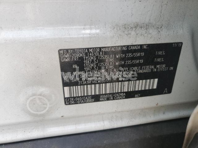 Photo 6 of 2020 TOYOTA RAV4 XLE PREMIUM (VIN 2T3A1RFV6LW093177)