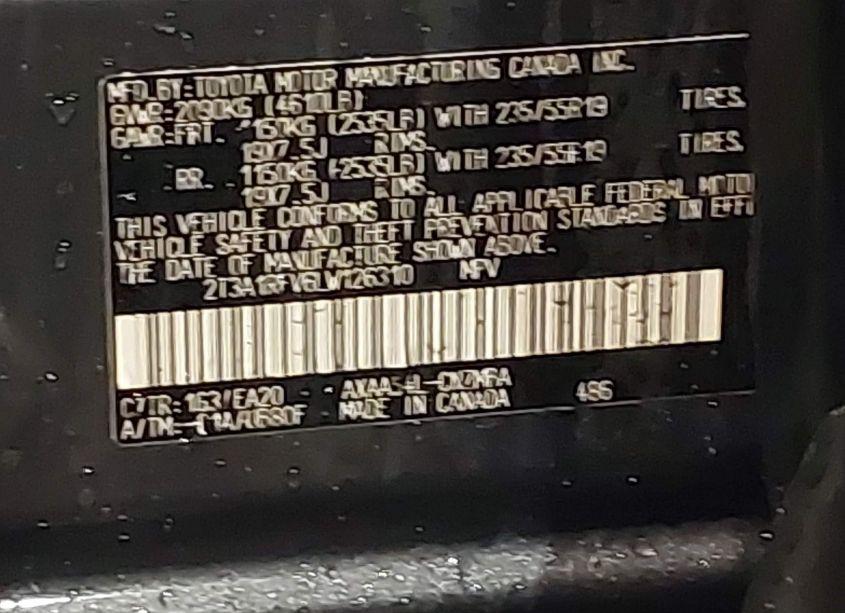 Photo 9 of 2020 Toyota Rav4 XLE PREMIUM (VIN 2T3A1RFV6LW126310)
