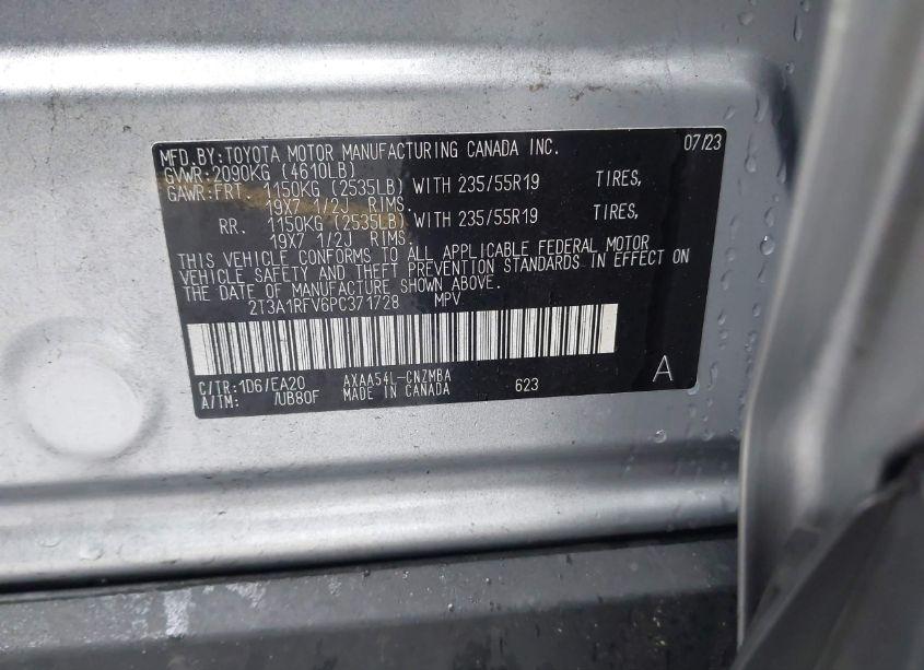 Photo 9 of 2023 Toyota Rav4 XLE PREMIUM (VIN 2T3A1RFV6PC371728)