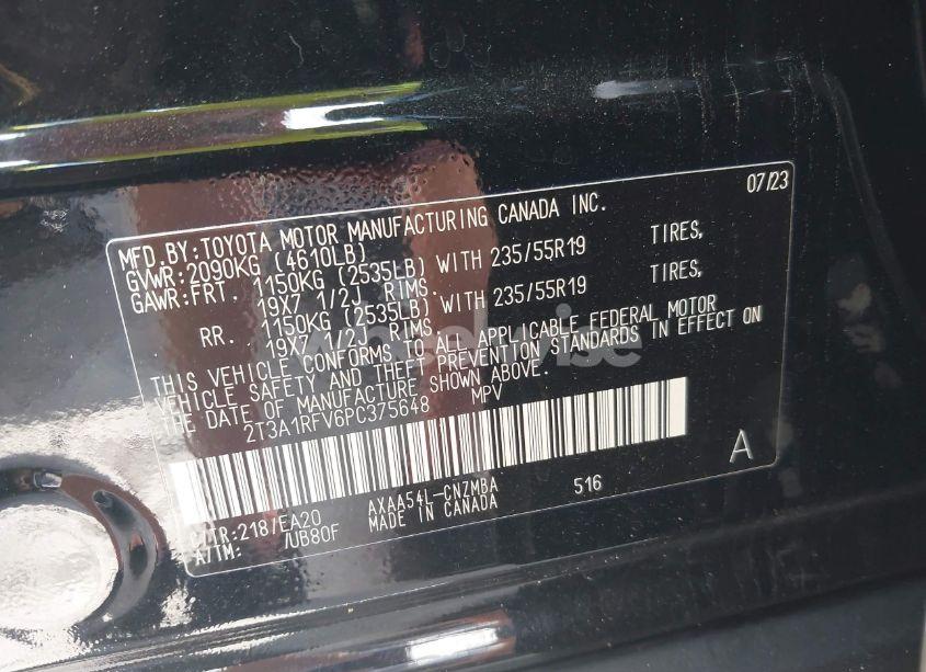 Photo 9 of 2023 Toyota Rav4 XLE PREMIUM (VIN 2T3A1RFV6PC375648)