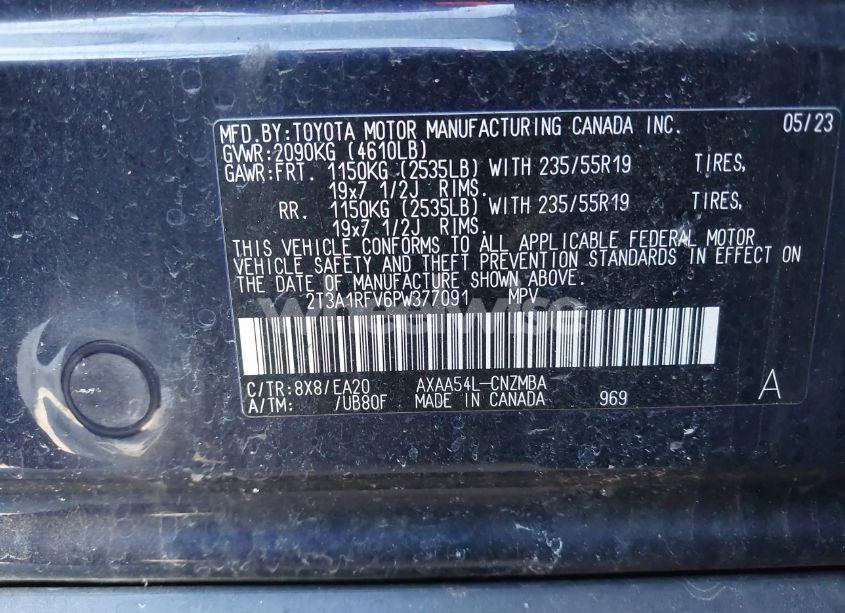 Photo 9 of 2023 Toyota Rav4 XLE PREMIUM (VIN 2T3A1RFV6PW377091)