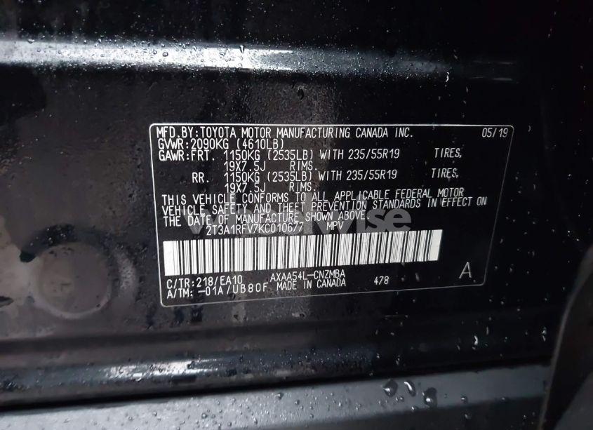 Photo 9 of 2019 Toyota Rav4 XLE PREMIUM (VIN 2T3A1RFV7KC010677)