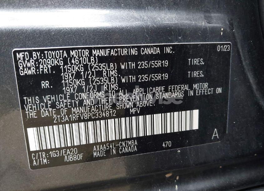 Photo 9 of 2023 Toyota Rav4 XLE PREMIUM (VIN 2T3A1RFV8PC334812)