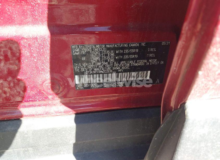 Photo 9 of 2021 Toyota Rav4 XLE PREMIUM (VIN 2T3A1RFVXMW202936)