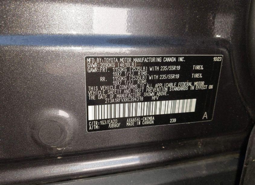 Photo 9 of 2024 Toyota Rav4 XLE PREMIUM (VIN 2T3A1RFVXRC394318)