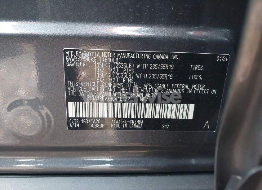 Photo 9 of 2024 Toyota Rav4 XLE PREMIUM (VIN 2T3A1RFVXRC416172)